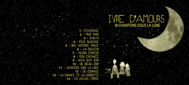Fourreau Illustration pochette de disque - Chantons sous la lune tome III d'Ivre d'amours - 2011